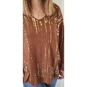 Pull Gala Marron doré