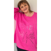 T-shirt papillon rose