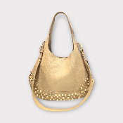 Sac à  main beige clouté