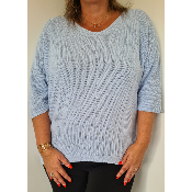 Pull irisé bleu claire