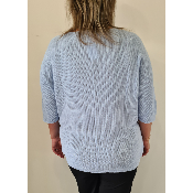 Pull irisé bleu claire