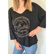 Pull vintage de couleur noir
