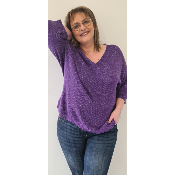 Pull irisé violet