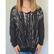 Pull Gala noir argent