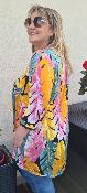 Tunique feuillage multi couleurs