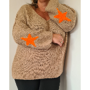 Pull étoile orange