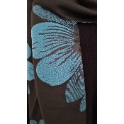 Echarpe Jeanne bleu canard et noire