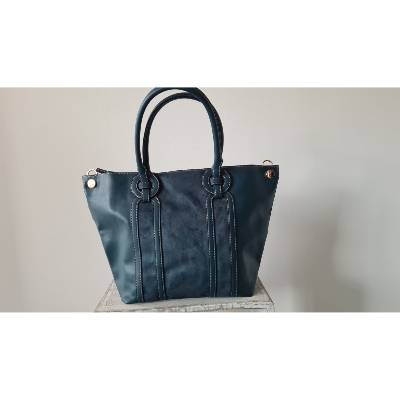 Sac à main Jeanne bleu pétrole