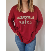 Pull mademoiselle rock bordeaux