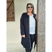 Veste noire Perles