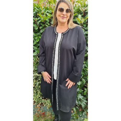 Veste noire Perles
