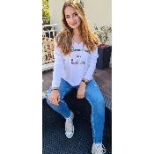 Pull Mademoiselle en baskets blanc