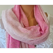 Foulard nuances de rose