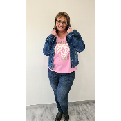 T-shirt rock love rose