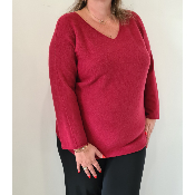 Pull bordeaux uni