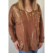 Pull Gala Marron doré