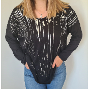 Pull Gala noir argenté