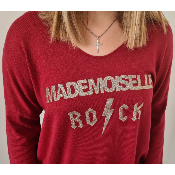 Pull mademoiselle rock bordeaux