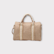 Sac à main bowling beige