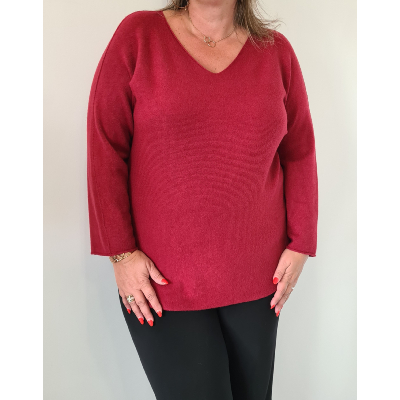 Pull bordeaux uni
