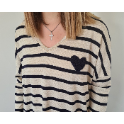 Pull marin bleu marine