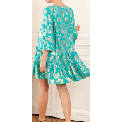 Robe courte Alicia bleu turquoise