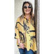 Chemise Arianne jaune et noire