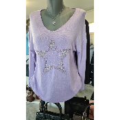 Pull Etoile lilas