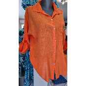 chemise coeur orange