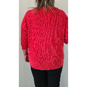Pull irisé rouge