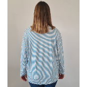 Pull marin bleu turquoise