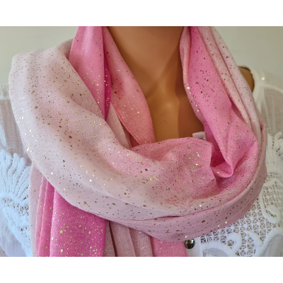 Foulard nuances de rose