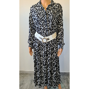 Robe papillon noir et blanc