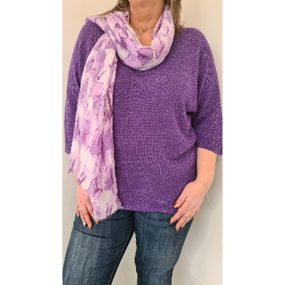 Pull irisé violet