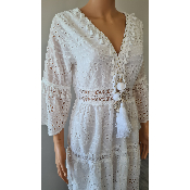 Robe dentelle Clara blanche