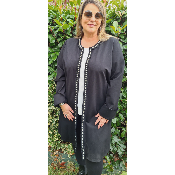 Veste noire Perles