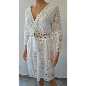Robe dentelle Clara blanche