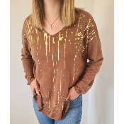 Pull Gala Marron doré