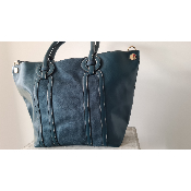 Sac à main Jeanne bleu pétrole