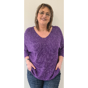 Pull irisé violet