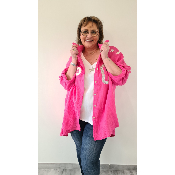 Chemise longue Rock rose fushia