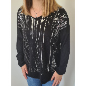 Pull Gala noir argenté