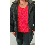 Pull irisé rouge