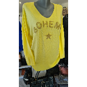 Pull Bohème jaune
