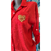 Chemise coeur rouge