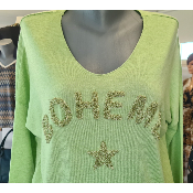 Pull Bohème vert