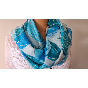 Foulard fleur bleu