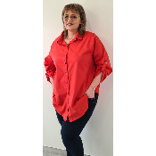 Chemise longue rouge
