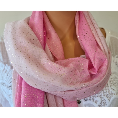 Foulard nuances de rose