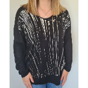 Pull Gala noir argenté
